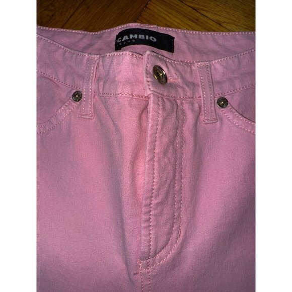 Cambio Karen Capri Stretch Jeans Pink Pants Size 8 Preppy‎ Casual Classic Cute - Picture 8 of 10